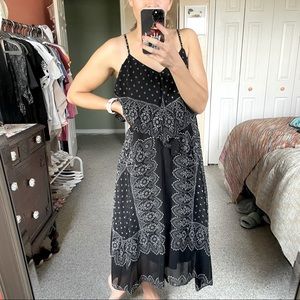 Nanette Lepore Scarf Print Dress S 4 Black/White